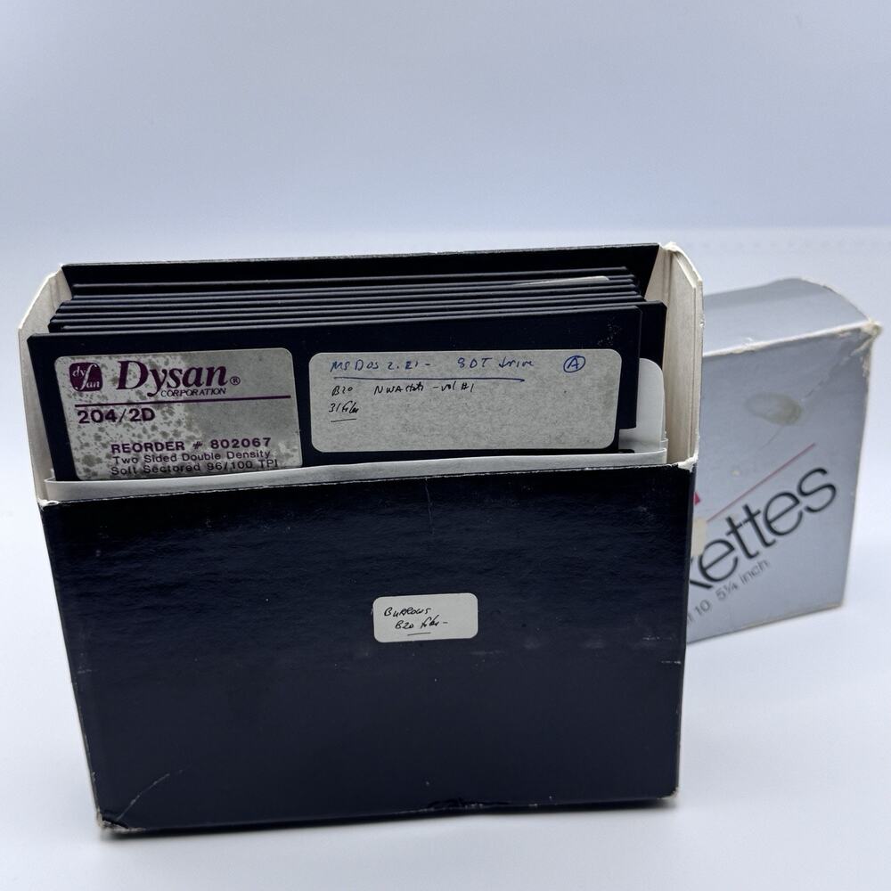 Dyson 204/2D 3M Diskettes 8 Floppy Disc 5.25 Untested AS IS